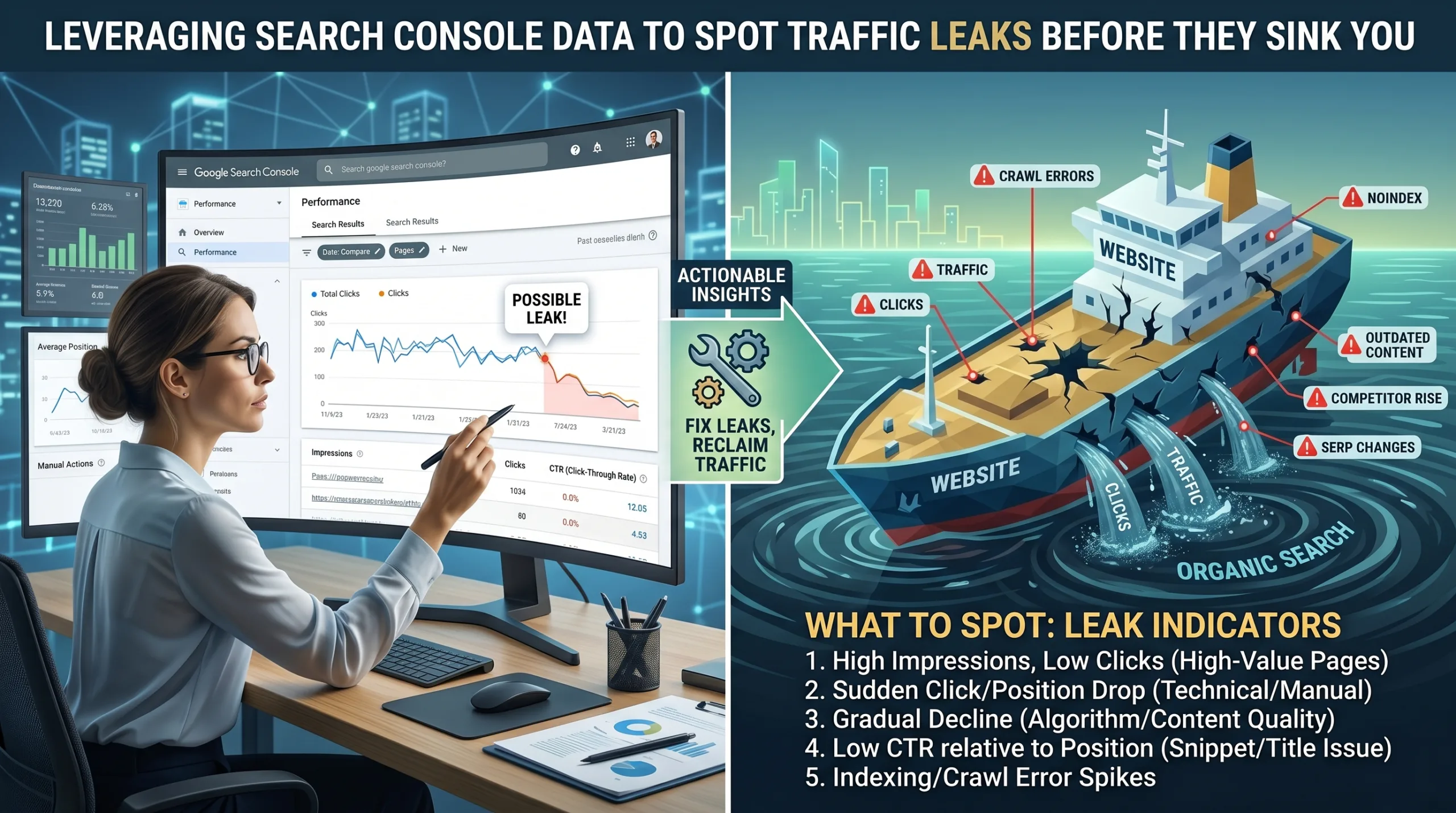 Leveraging Search Console Data to Spot Traffic Leaks Before They Sink You